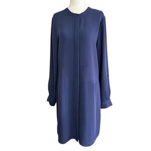 Savile Row Co Blue Knee Length Shirt Dress Women's Size 6 | 45-18